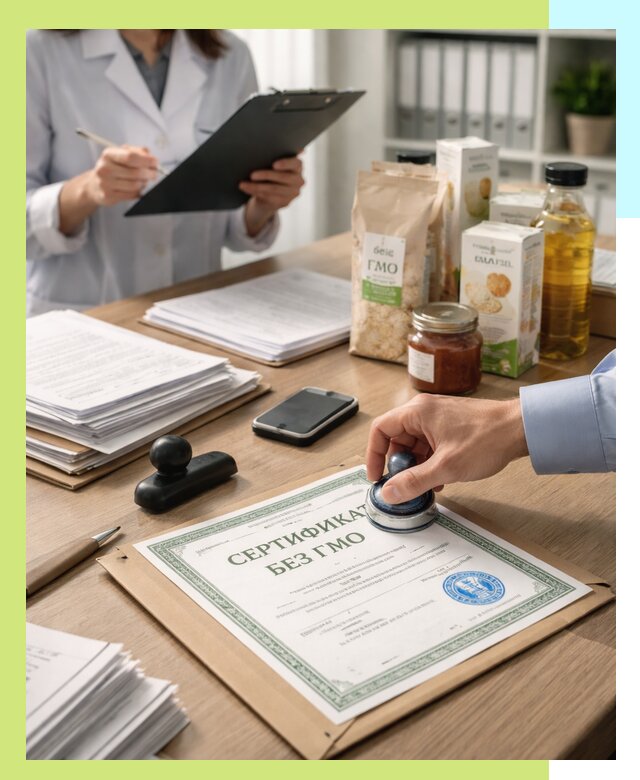 Получение сертификата Без ГМО для продукции в Борзе